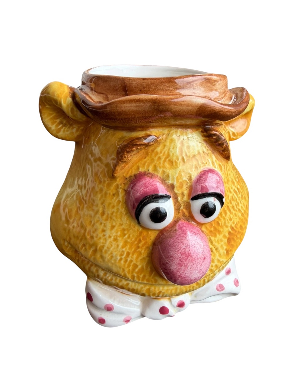 VTG Jim Henson The Muppets Fozzie Bear Ceramic Figural Mug
